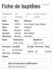 FICHE DE BAPTEME LOYER CELINE (07-11-1954)