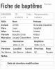 FICHE DE BAPTEME LOYER CLAUDETTE (21-11-1946)