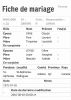 FICHE DE MARIAGE LOYER CELINE - PARE CLAUDE (26-07-1975)