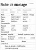 FICHE DE MARIAGE LOYER CLAUDETTE CLAUDETTE - RHAULT RAYMOND (17-07-1971)