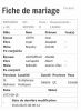 FICHE DE MARIAGE LOYER JEAN - LACHAPELLE JOSETTE (18-08-1973)